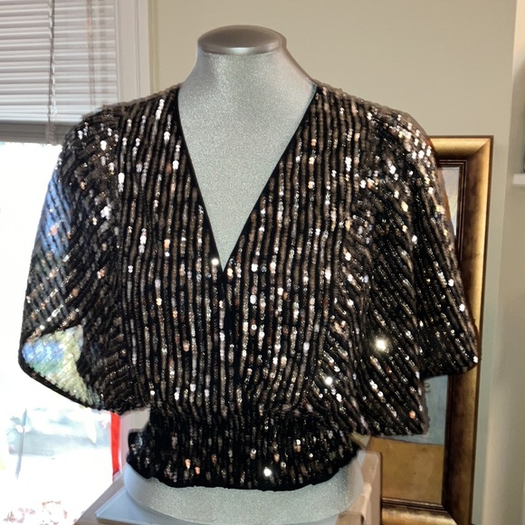 RW&CO. Tops - RW & CO Woman’s Dalmon sleeves   “Disco Top”